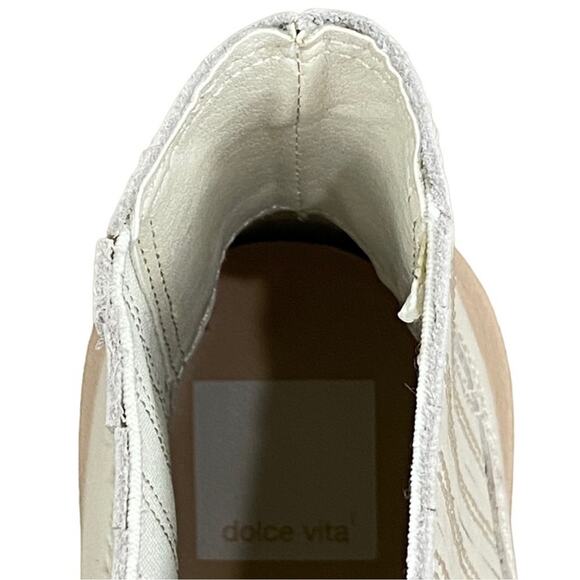Dolce Vita Caster H2O Women Platform Ankle Boot/Booties Sz 8.5 Ivory Leather New - Picture 13 of 14